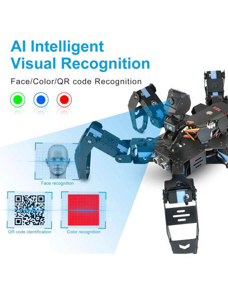 Kit Robot Hexápodo Programable XiaoR GEEK con Raspberry Pi 4B