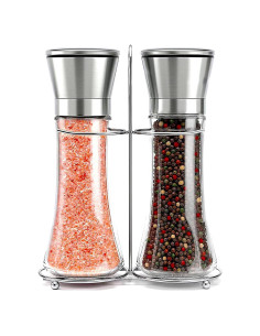 Conjunto de Molinillos de Sal y Pimienta Willow & Everett - Manuales de Acero Inoxidable