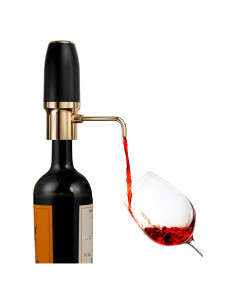 Aerador de Vino Eléctrico Sip & Shimmer Negro y Dorado