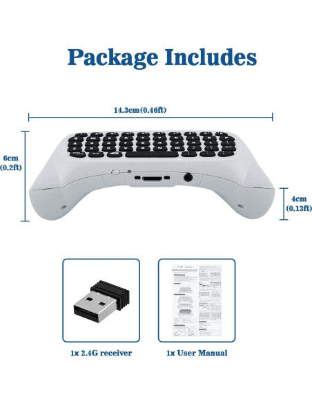 Teclado Mini Mcbazel Inalámbrico para Xbox - Blanco