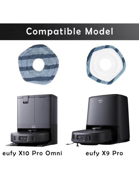 Paquete de 6 paños lavables para aspiradoras ANYTSOOEA SDY023 Paquete de 6 paños lavables para aspiradoras ANYTSOOEA SDY023