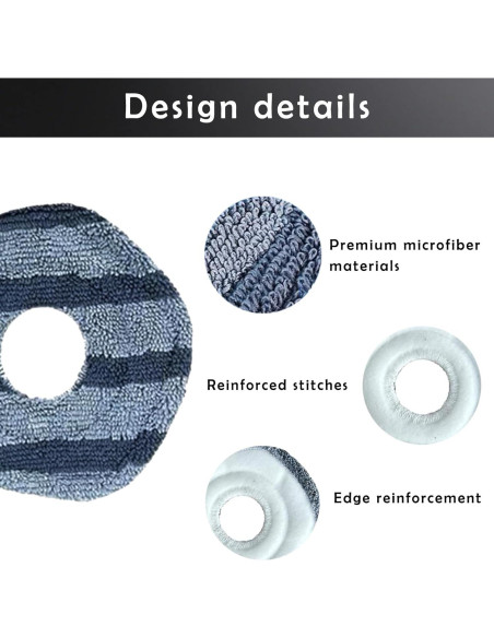 Paquete de 6 paños lavables para aspiradoras ANYTSOOEA SDY023 Paquete de 6 paños lavables para aspiradoras ANYTSOOEA SDY023