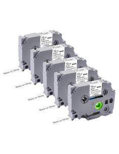 Paquete de 5 cintas TZe-231 Brother P-Touch 12mm Blanco