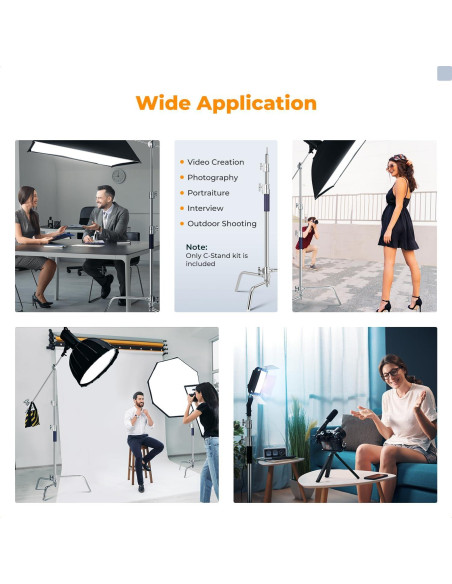 Soporte de Luz Fotográfica K&F Concept 330cm Ajustable 20kg Soporte de Luz Fotográfica K&F Concept 330cm Ajustable 20kg