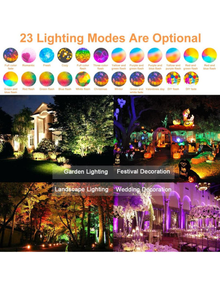 Foco LED RGB 30W ChangM Control APP IP66 2 Paquete Foco LED RGB 30W ChangM Control APP IP66 2 Paquete