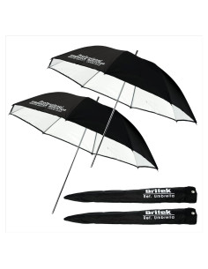 Paraguas Reflector Britek 32" (80cm) Negro + Blanco con Funda