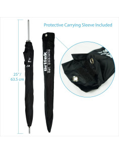 Paraguas Reflector Britek 32" (80cm) Negro + Blanco con Funda 2
