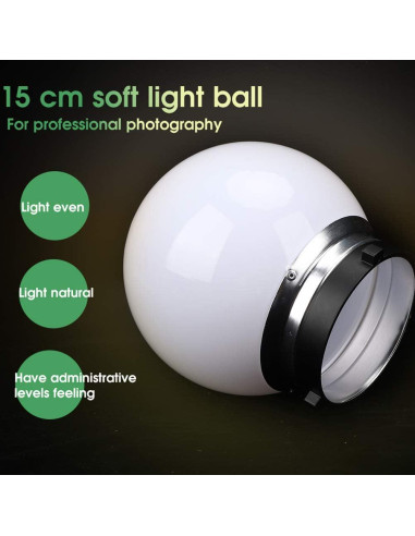 Bola de Luz Suave 15cm GOWENIC para Montura Bowens