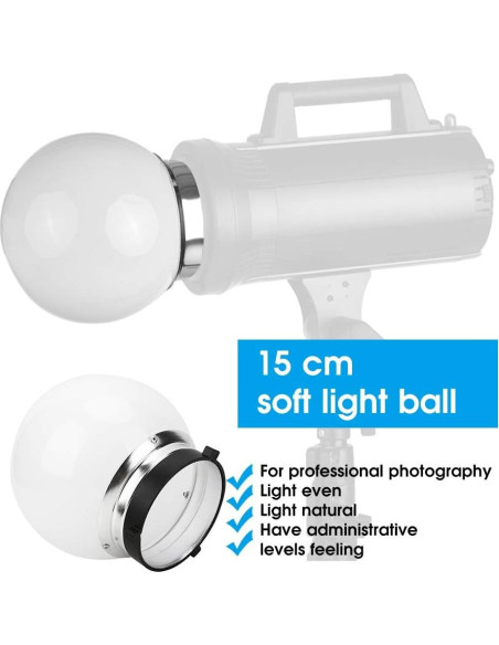 Bola de Luz Suave 15cm GOWENIC para Montura Bowens