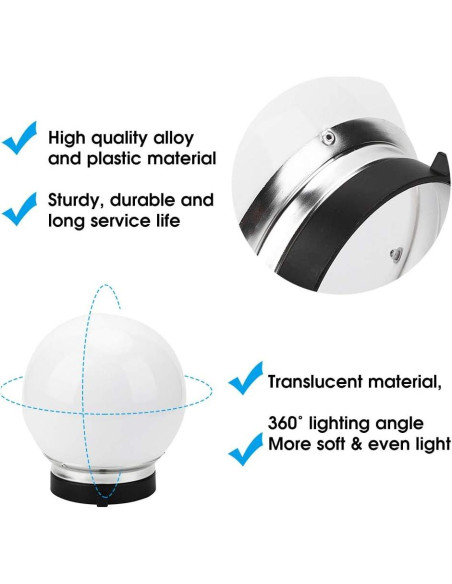 Bola de Luz Suave 15cm GOWENIC para Montura Bowens
