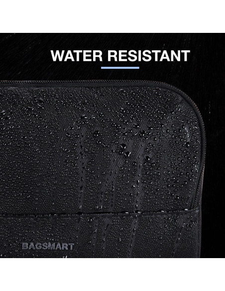 BAGSMART Neceser de Aseo Mediano Negro Resistente al Agua