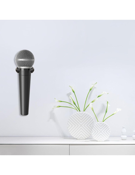 Soporte de Micrófono Montaje en Pared Milisten 12 Pcs Negro