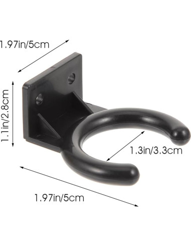 Soporte de Micrófono Montaje en Pared Milisten 12 Pcs Negro