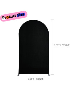 Cubierta de Arco de Boda Chiara 2.0m Spandex Negro Doble Cara 2