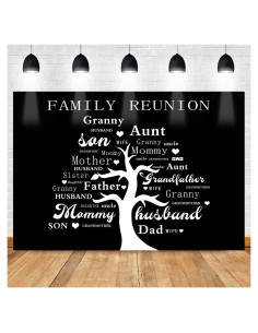 Fondo de Fotografía Plegable MEETSIOY 3x2m Árbol Familiar