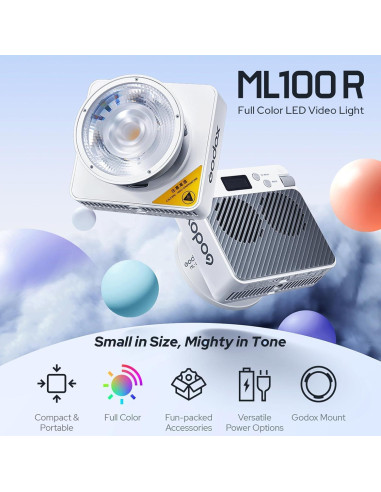 Godox ML100R Luz LED RGB 110W Control App 1800K-10000K