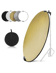 Reflector de Luz 5 en 1 Wellmaking 110cm Plegable con Adaptador