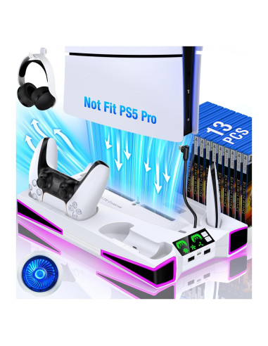 Soporte de Enfriamiento Kawaye PS5 Slim con Cargador Doble