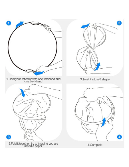 Reflector de Luz 5 en 1 Wellmaking 110cm Plegable con Adaptador