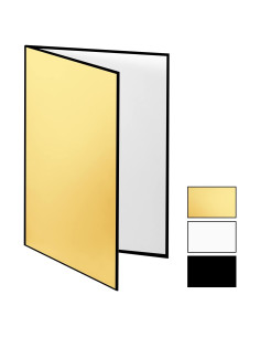 Reflector de Luz Meking 43x30 cm 3-en-1 Plegable Dorado/Negro/Blanco