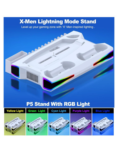 Soporte de Enfriamiento Kawaye PS5 Slim con Cargador Doble