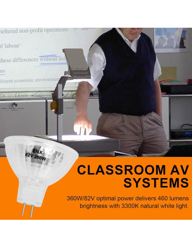 Bombilla de proyector Wadoy MR16 GY5.3 360W 2 paquetes