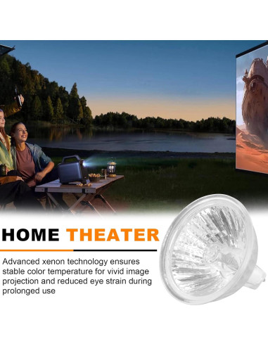 Bombilla de proyector Wadoy MR16 GY5.3 360W 2 paquetes