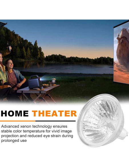 Bombilla de proyector Wadoy MR16 GY5.3 360W 2 paquetes