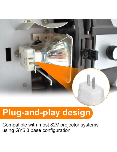 Bombilla de proyector Wadoy MR16 GY5.3 360W 2 paquetes