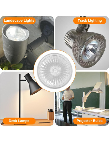 Bombilla de proyector Wadoy MR16 GY5.3 360W 2 paquetes