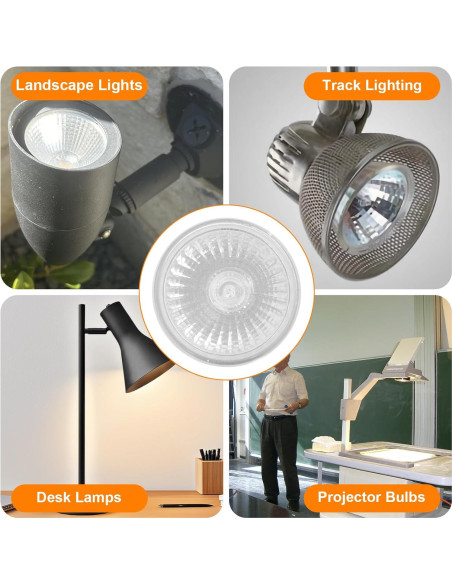 Bombilla de proyector Wadoy MR16 GY5.3 360W 2 paquetes