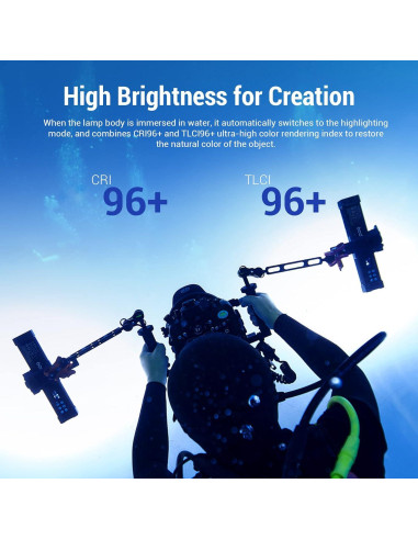 Godox WT40D Luz Submarina LED 54W IP68 para Buceo y Vlogging