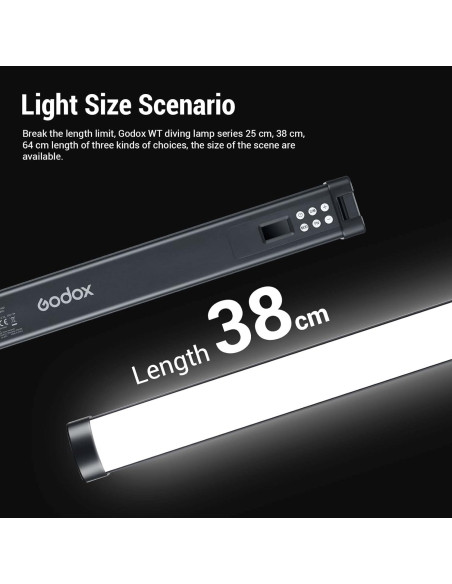 Godox WT40D Luz Submarina LED 54W IP68 para Buceo y Vlogging Godox WT40D Luz Submarina LED 54W IP68 para Buceo y Vlogging