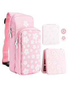 Bolsa de Viaje Rosa RHOTALL para Nintendo Switch - Kawaii