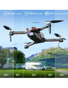 Dron HOFMOC HM-01 con cámara 4K, plegable y RC, 35 min vuelo 2