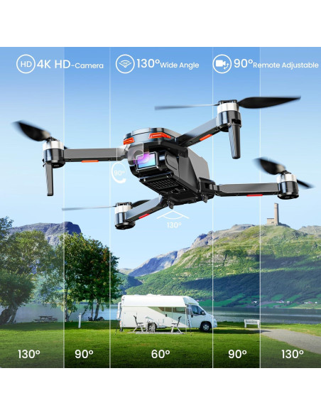 Dron HOFMOC HM-01 con cámara 4K, plegable y RC, 35 min vuelo