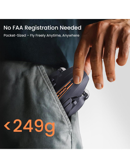 Dron HOFMOC HM-01 con cámara 4K, plegable y RC, 35 min vuelo