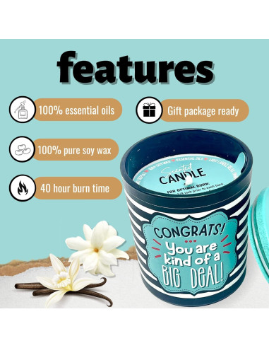 Vela Aromática Relaxante Brooke & Jess 8 oz Jazmín Vainilla