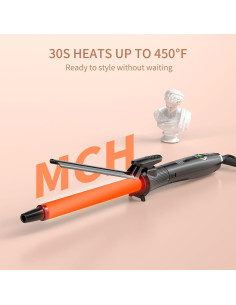 Plancha de Rizar K&K 19 mm Cerámica Turmalina 450F 232C 2