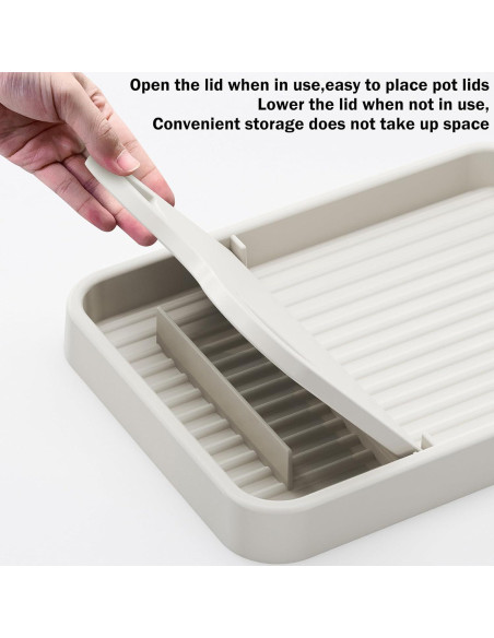 Soporte de Cuchara Plegable H&W 2Pcs Negro para Cocina