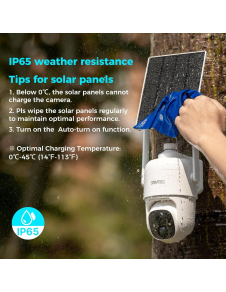 Cámara de Seguridad Solar Inalámbrica Sovmiku 2CQ1 2K