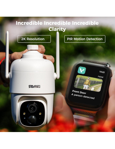 Cámara de Seguridad Solar Inalámbrica Sovmiku 2CQ1 2K