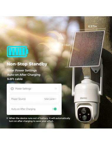 Cámara de Seguridad Solar Inalámbrica Sovmiku 2CQ1 2K