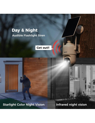 Cámara de Seguridad Solar Inalámbrica Sovmiku 2CQ1 2K