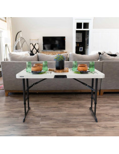 Mesa Plegable Ajustable Lifetime 80387 4 Pies Almendra 2