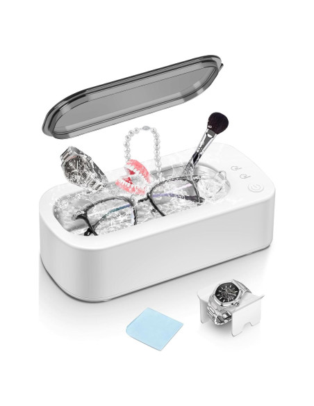 Limpiador Ultrasónico de Joyas Gcdaxour 350ml 48kHz Portátil