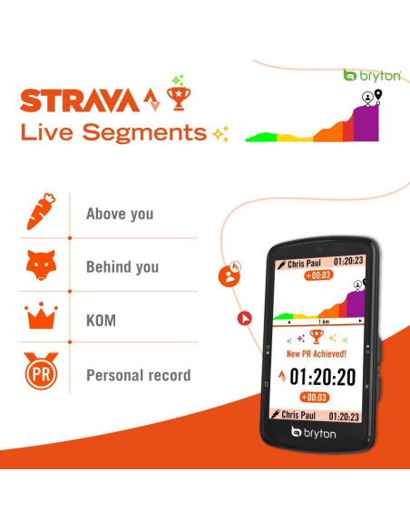 Bryton Rider S810 Computadora GPS para Bicicleta 3.5" Táctil