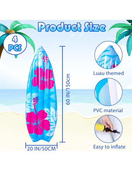 2 Tablas de Surf Inflables Foilswirl 150x50 cm Verano