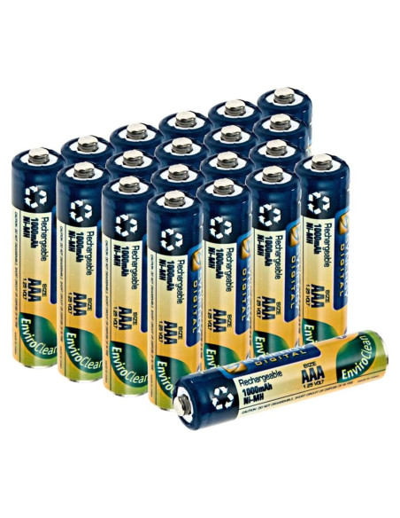 Baterías Recargables AAA Synergy Digital 1000mAh Ni-MH - 20 Unidades