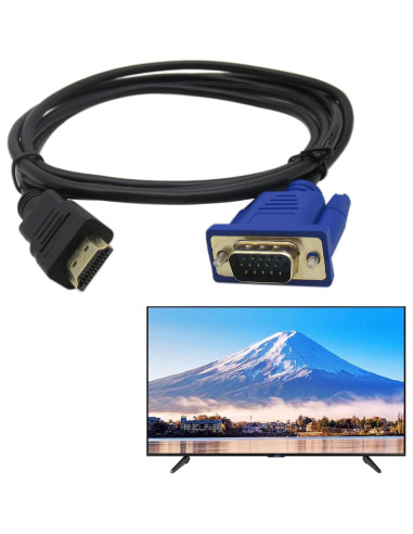 Cable HDMI a VGA 1.83m INGQI - Paquete de 2, HD 1080P